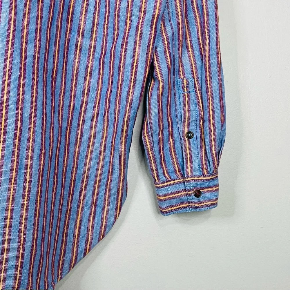 Anthropologie Pilcro Multicolor Striped Button Down Shirt size small - Picture 5 of 9